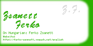 zsanett ferko business card